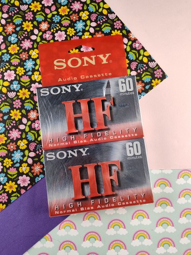 Sony High Fidelity HF 60 Minuten leere Audiokassette Band 2er-Packung neu versiegelt - Bild 1 von 2