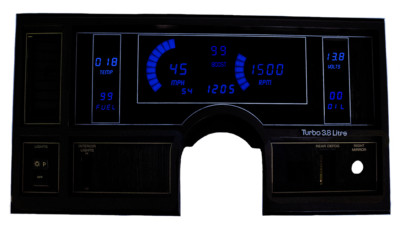 Intellitronix Blue LED Digital Dash Gauge Cluster 1984-1987 Buick Regal GNX GN