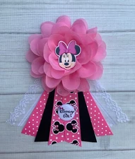 Minnie Mouse Birthday Corsage Pin ,Minnie Mouse Birthday Badge ,Birthday Pin