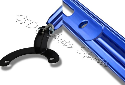 For 2001-2005 Honda Civic JDM Rear Upper Blue CNC Aluminum Tower Brace Strut Bar - Picture 2 of 5