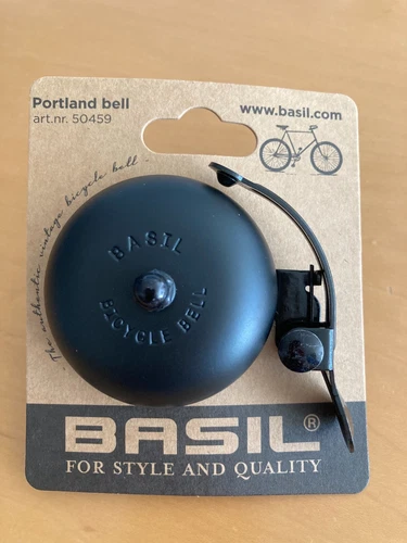 Fahrrad Klingel Glocke - Basil - Portland 55 mm - Alu - mattschwarz 50459 - NEU