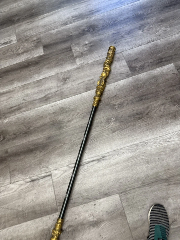 "Palitos de Wushu de metal dorado Kungfu de 53"" Monkey King Staff 1:1" Foto 3 de 4