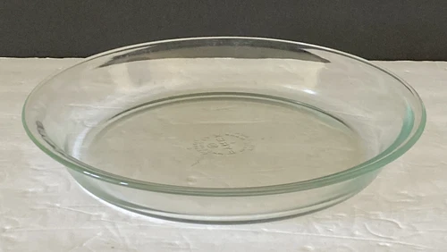 Pyrex Pie Plate Baking Dish Corning #209-19 Glass Pan 10” 23 cm Clear Vintage