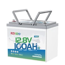 Redodo 12V 100Ah Group 24 Bluetooth LiFePO4 Lithium Battery for Marine Excellent