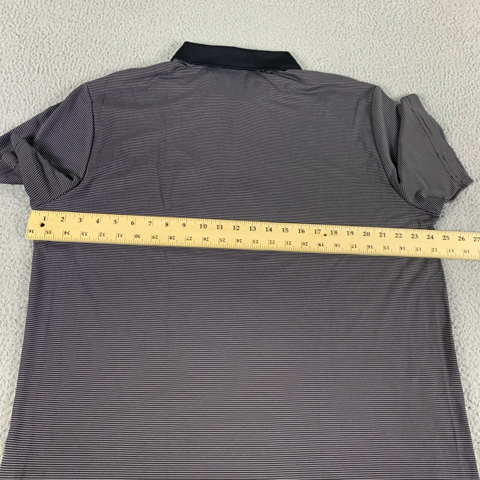 Adidas Polo Shirt Mens Extra Large Black Striped Short Sleeve Polyester Golf thumbnail 9