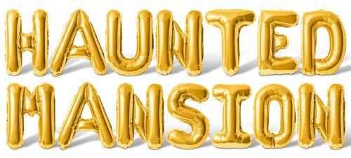 HAUNTED MANSION Letter Balloon Banner - DIY Halloween Party Supply Decorations - Picture 16 of 55