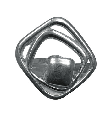 Sterling Silver Ring Hallmarked Solid 925 Geometric Nickel Free Empress Handmade