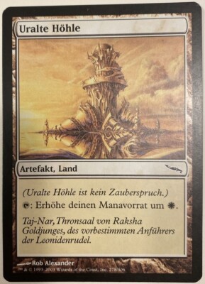 Ancient Cave / Ancient Den - MIRRODIN - German (Played +) *Artifact Land*