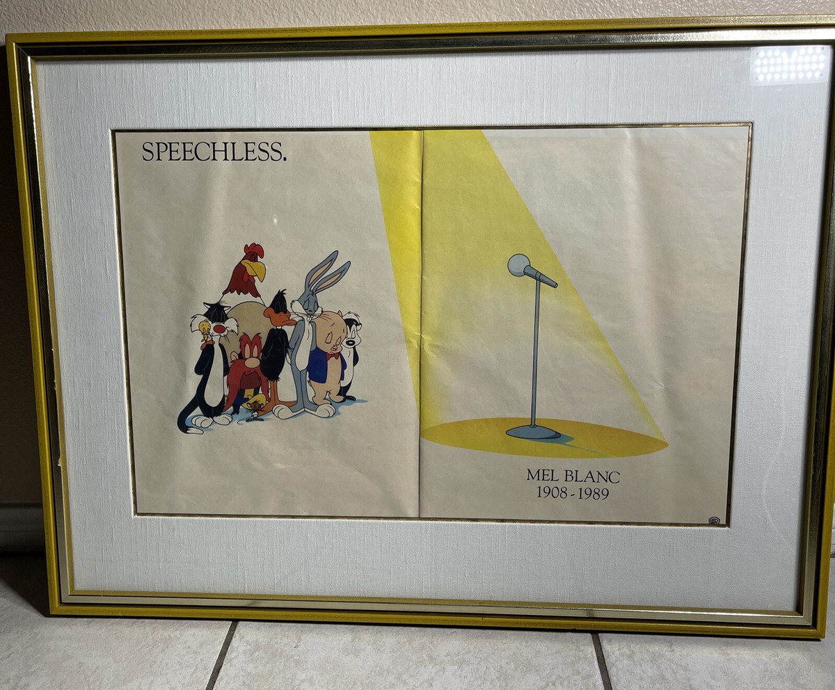 Mel Blanc SPEECHLESS Framed Print Art Warner Bros Looney Tunes