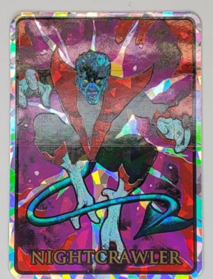 Vintage NIGHTCRAWLER Marvel Master Pieces Vending Machine  Sticker Prism 1992