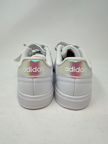 adidas Kid's Grand Court 2.0 Shoes - US:1.5, White/Iridescent, J3(B657T) - 第 4/7 張圖片