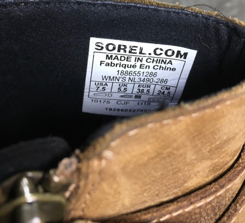 Mujer Sorel NL3490 Joan of Arctic Wedge II Impermeable Cuero Hebilla Botas 7.5 - Imagen 9 de 9