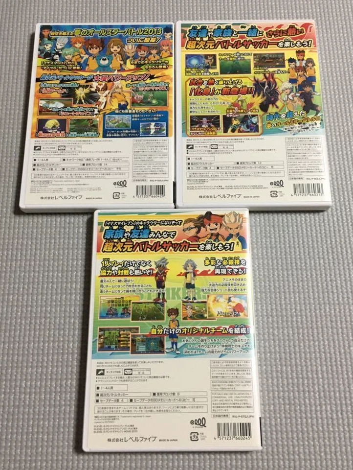 Inazuma Eleven Strikers 2012 X Treme & Go Strikers 2013 set Nintendo Wii  Japan 