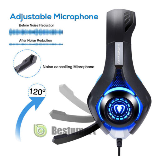LED Pro Gamer Gaming Headset Stereo Headphone for PS4/Xbox One/Nintendo Switch - Picture 2 of 30