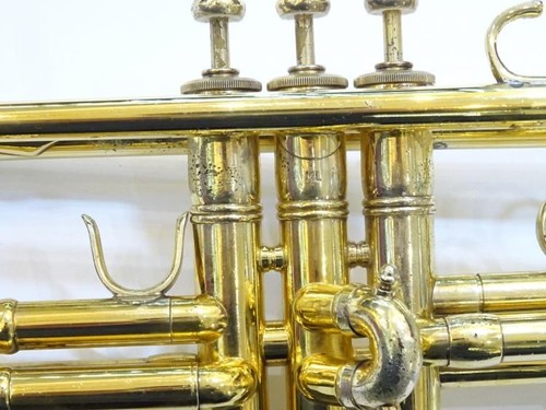 E-Benge Trumpet Resno Tempered Bell 3 Gold Plated Used with Case - Picture 7 of 10