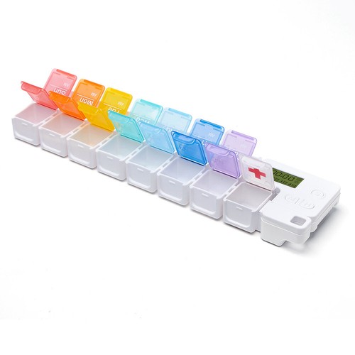 popyes Elektronische Pillenbox mit Alarm, Pillenbox, 7 Tage, 14 F?her, Pillenbox - Bild 11 von 15