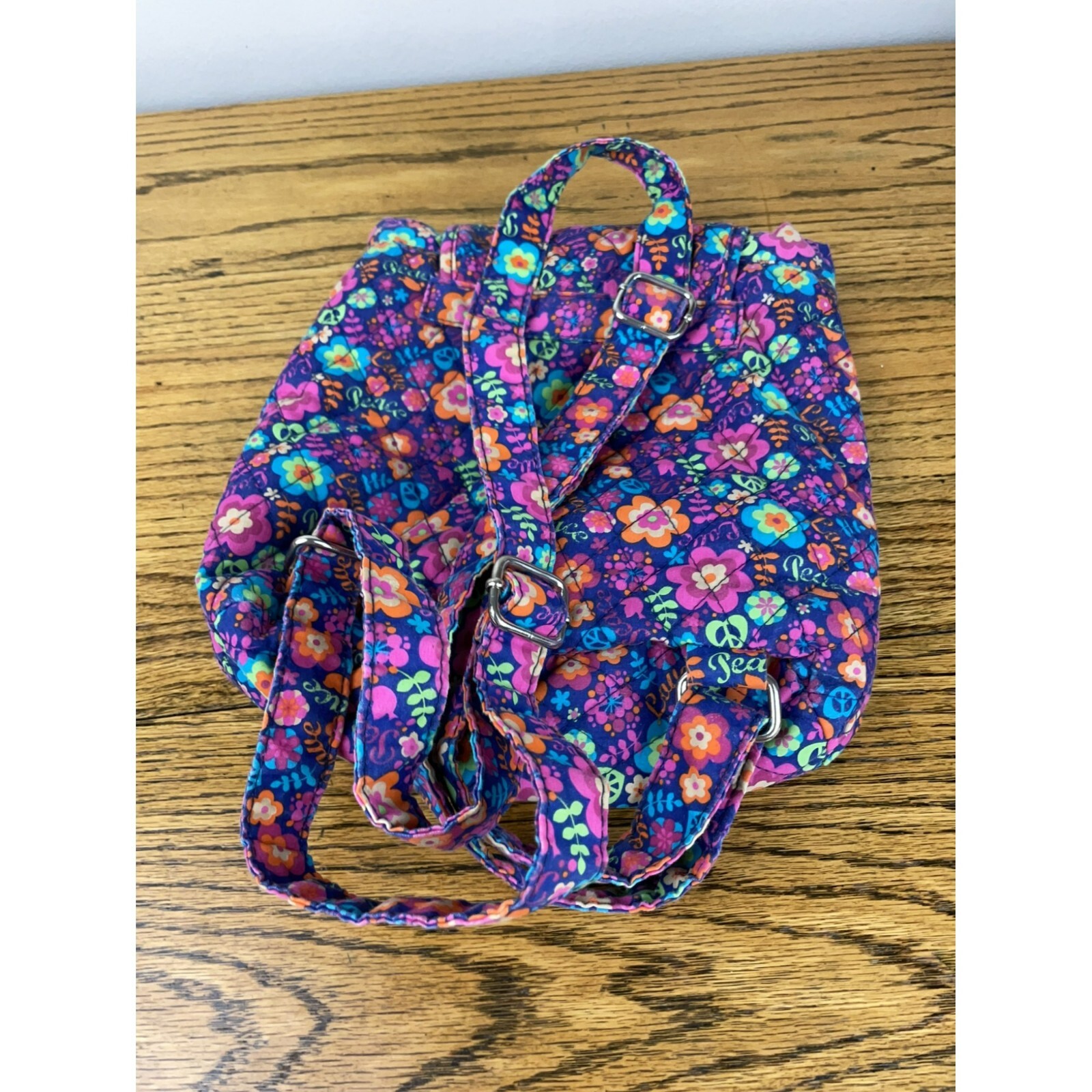 Small Floral Backpack Multicolor Adjustable Strap… - image 7