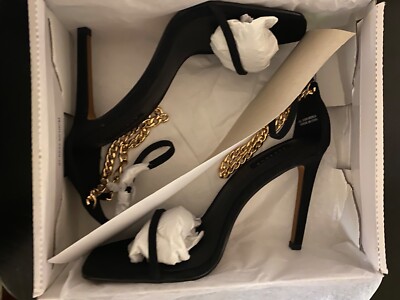 black two part heels