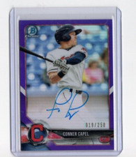 CONNER CAPEL 2018 Bowman Chrome Purple Refractor AUTO #/250