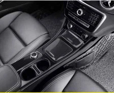 Carbon Fiber Print Shift Console Cup Panel Cover Fits 15-20 X156 GLA250 GLA45