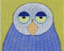 Needlepoint Handpainted Zecca Barred Owl 9x7