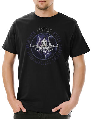 Cthulhu J World Order Herren T-Shirt HP Lovecraft Miskatonic R'Lyeh Arkham