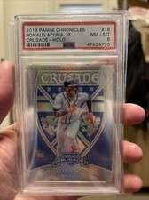 2018 Panini Chronicles Crusade HOLO Ronald Acuna Jr. ROOKIE RC #18 PSA 8 NM-MT⚾️