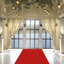 3ft x 33ft Red Carpet Runner Aisle Runner Party Runway Hallway Rug Floor Mat