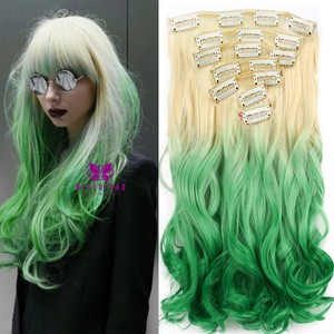 22 7 Pieces Full Head 18 Clips Clip In Hair Extensions White