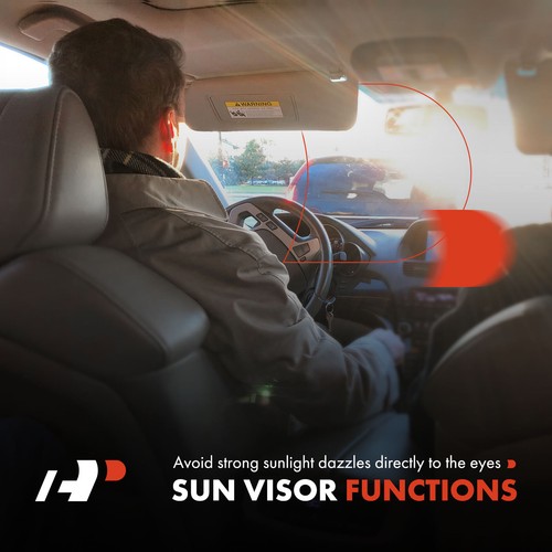 A-Premium 2x Beige Sun Visor w/ Mirror Front L & R for Hyundai Sonata 2005-2008 - Picture 4 of 9