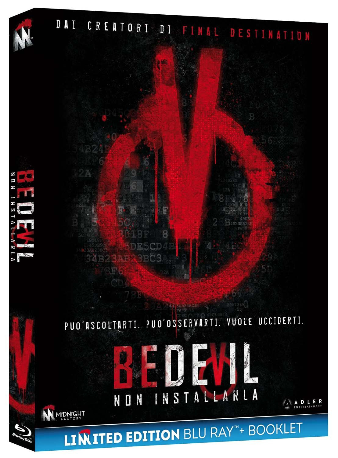 Blu Ray  Bedevil - Non Installarla (Blu Ray+Booklet) (2016) .......NUOVO