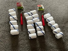 Lot of 36 MICROFIBER Paint Roller Covers 3  w/ 3/8" Nap  2 Frames FREE SHIPPING