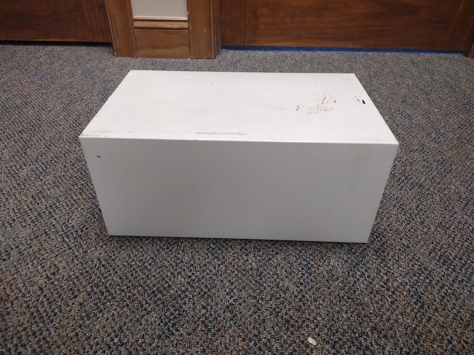 Archivador de tarjetas indexadas vintage, cajón individual, equipo industrial Foto 2 de 4