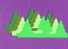 FOREST die cuts scrapbook cards