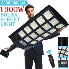 20000000LM Commercial LED Solar Street Light Outdoor Dusk to Dawn Road Area Lamp