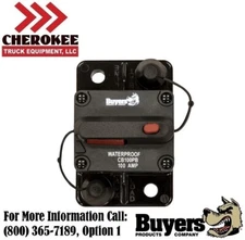 Buyers Products CB100PB, 100 Amp Circuit Breaker With Manual Push-to-Trip Reset