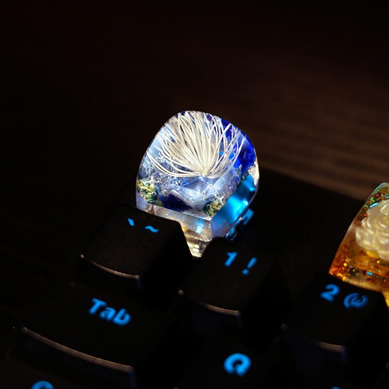 1 Piece Summer Of Sage Hand Made Artisan  Resin Keycap Mechanical Keyboard