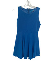 Alice + Olivia A-Line Dress Lined Sleeveless Round Neckline Mini Blue Size 4