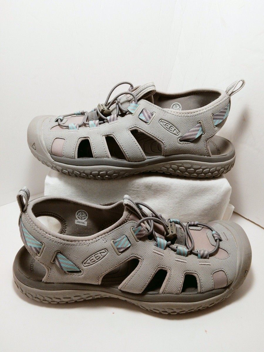 KEEN Solr Toe Post Infradito Donna Sandalo Acqua, nero/grigio acciaio., 36 EU