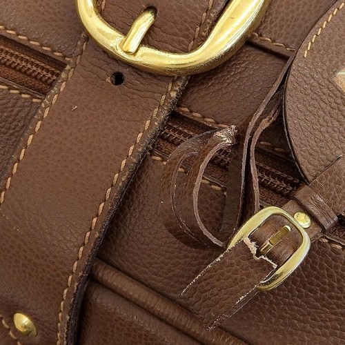 Gucci 70's Travel Garment Bag Trunk Business Leather 42x71x21cm pre-owned - Picture 7 of 10