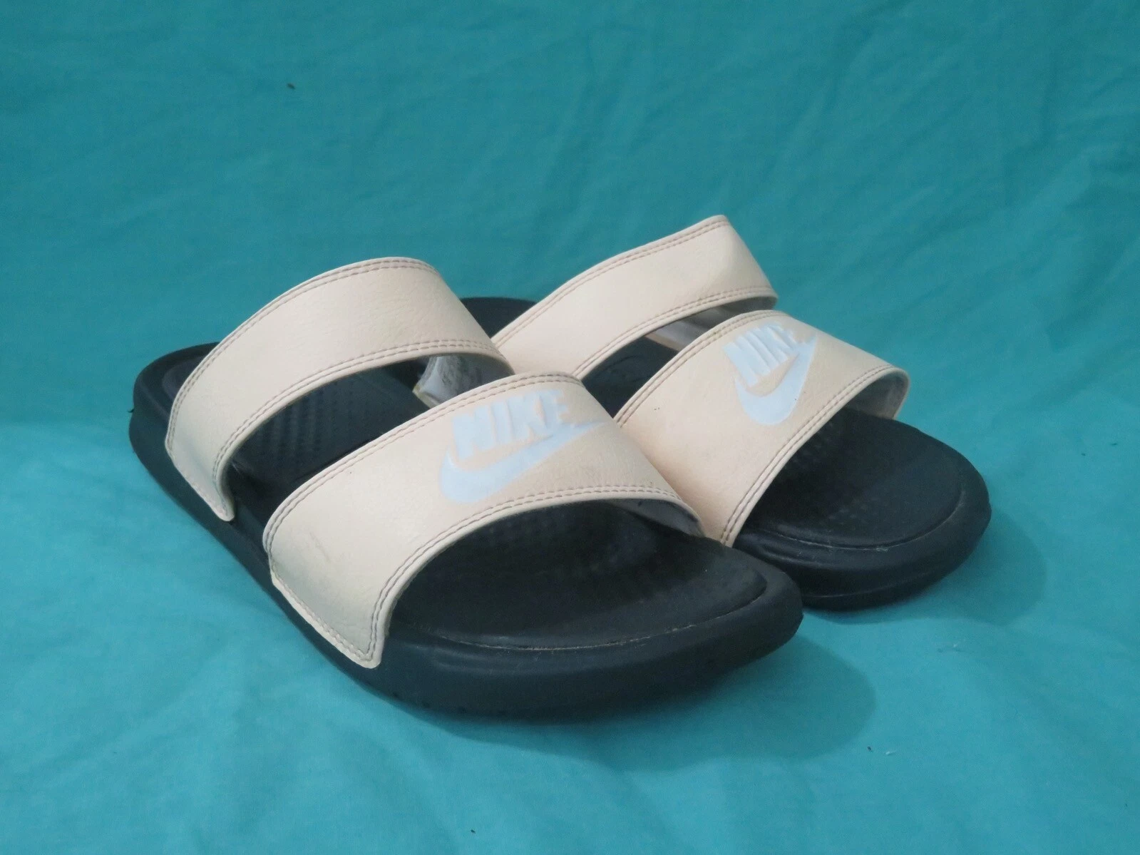 Sandali da donna Nike Duo ultra pelle slides 819717 802 neri pesca taglia 6