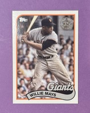 Topps Willie Mays New York Giants 2024 Update 1989 Insert Baseball Card #89US-3
