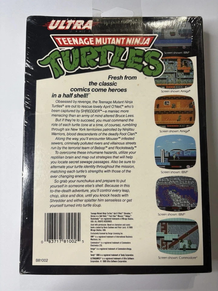 Teenage Mutant Ninja Turtles (Ultra). Sealed. Commodore 64/128 1989 - Image 2 of 4