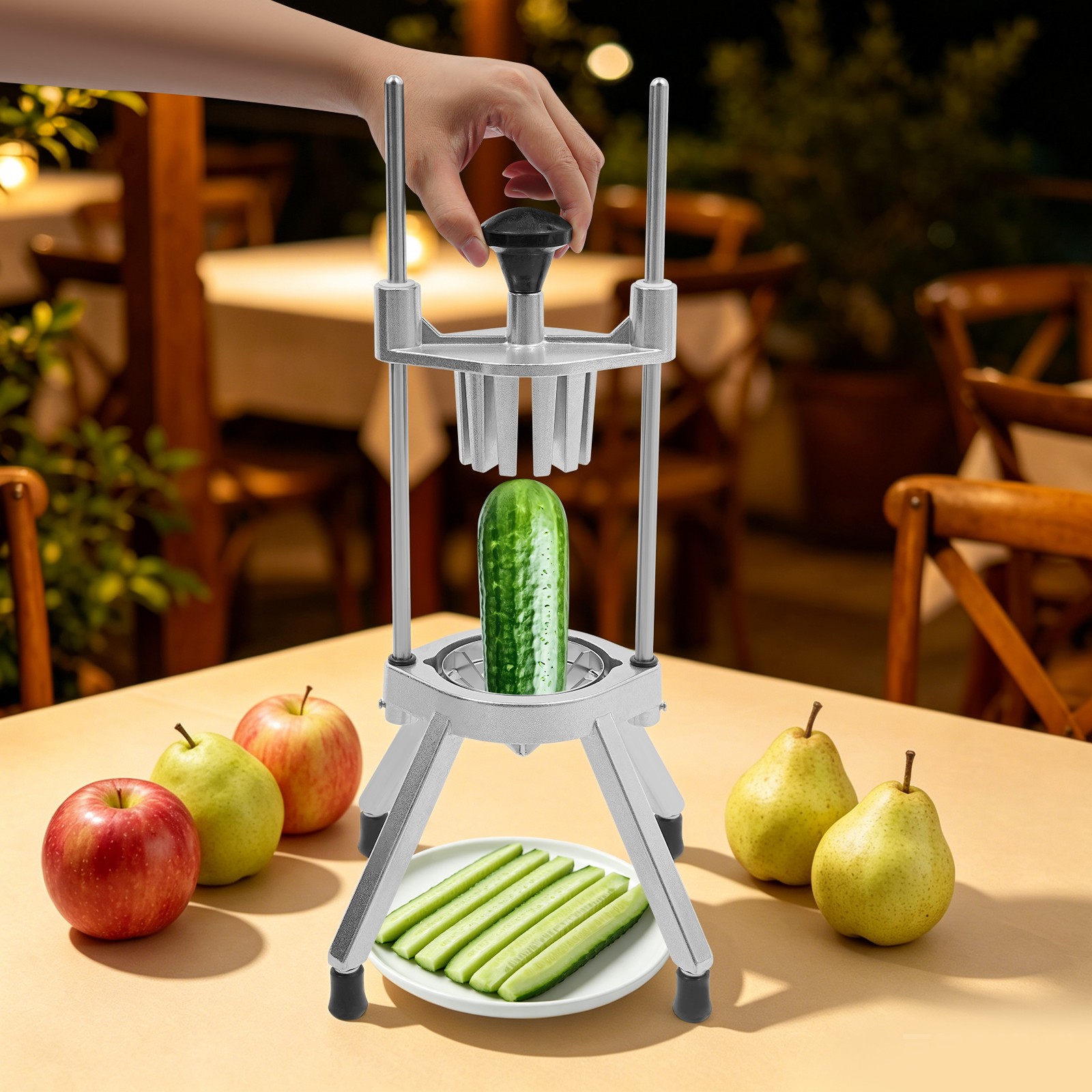 Manual Fruit and Vegetable Wedger, Tabletop Vegetable Chopper Dicer,Limes Cutter