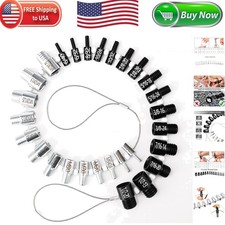 Nut and Bolt Thread Checker, Bolt Size Finder, 28 Male/Female Thread Gauges