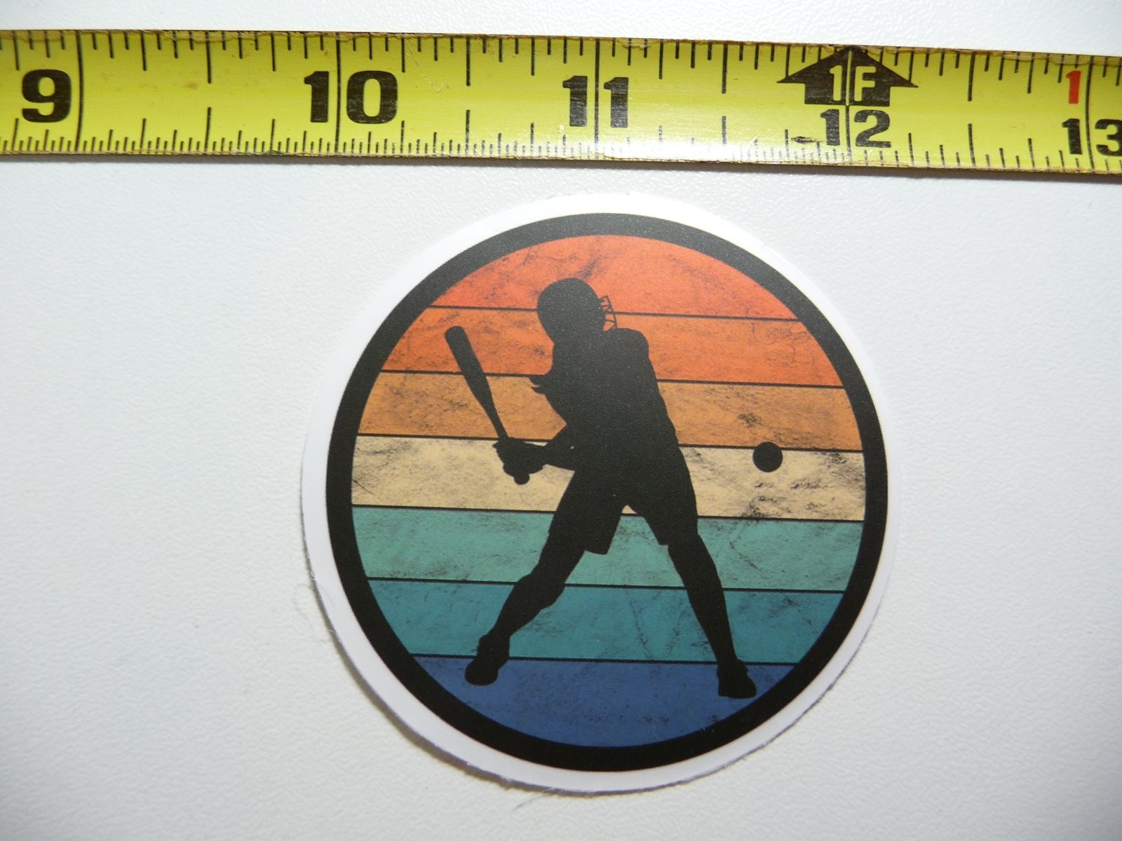 Baseball Batter at Plate Circle Bands Decal Sticker for Sports Games