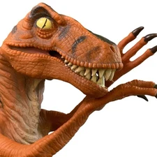 Vtg 1996 Jurassic Park Lost World Velociraptor Dinosaur 12” Puppet Tested Sounds