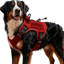 Heavy-Duty Tactical Dog Harness for Large Dogs, No-Pull, Reflective, Adjustable