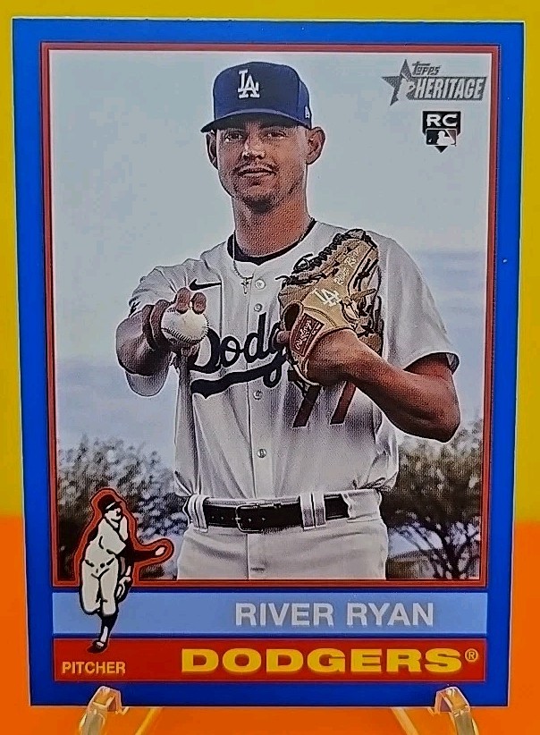 2025 Topps Heritage River Ryan RC #45 Dark Blue Border Los Angeles Dodgers RC