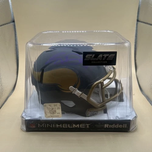 Sam Darnold Autographed Minnesota Vikings Mini Slate Helmet Fanatics COA